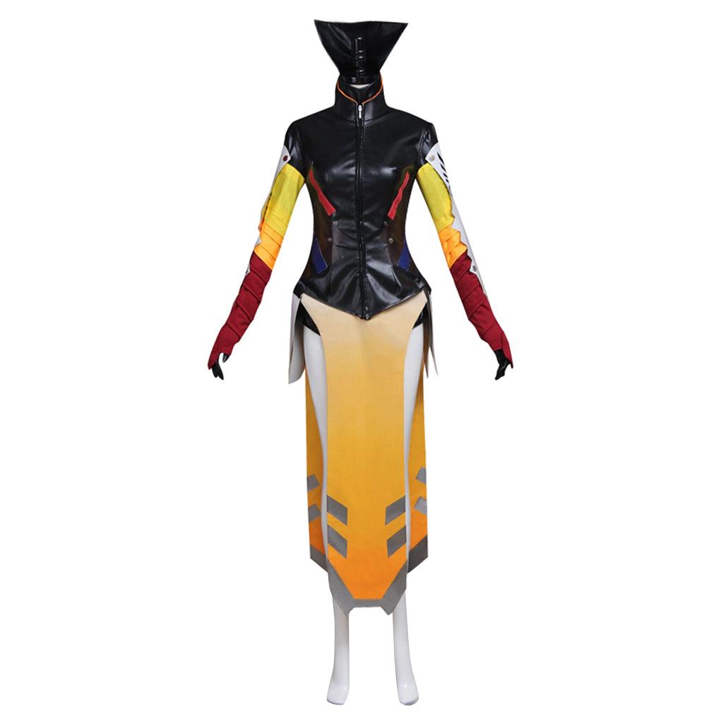 Game Mercy Cosplay Costume – Fantasy Battle Jumpsuit for Fans and Cosplay Events