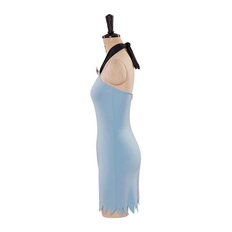 Betty Rubble Costume - Sexy Blue Mini Dress for Women | Flintstones Cosplay Outfit