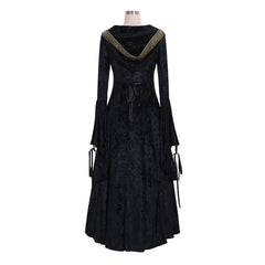 Vintage Medieval Halloween Cosplay Costume Bandage Palace Witch Vampire Gothic Marie Antoinette Dress Ghost Bride Female Robe