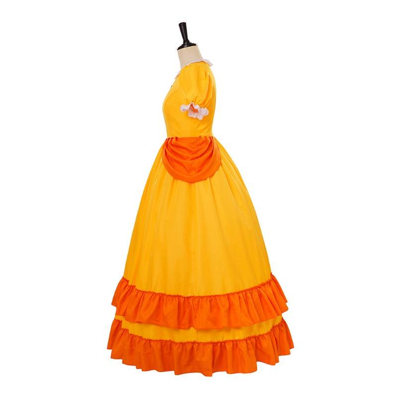 Rosalina Cosplay Dress with Crown - Daisy Princess Costume for Halloween & Parties