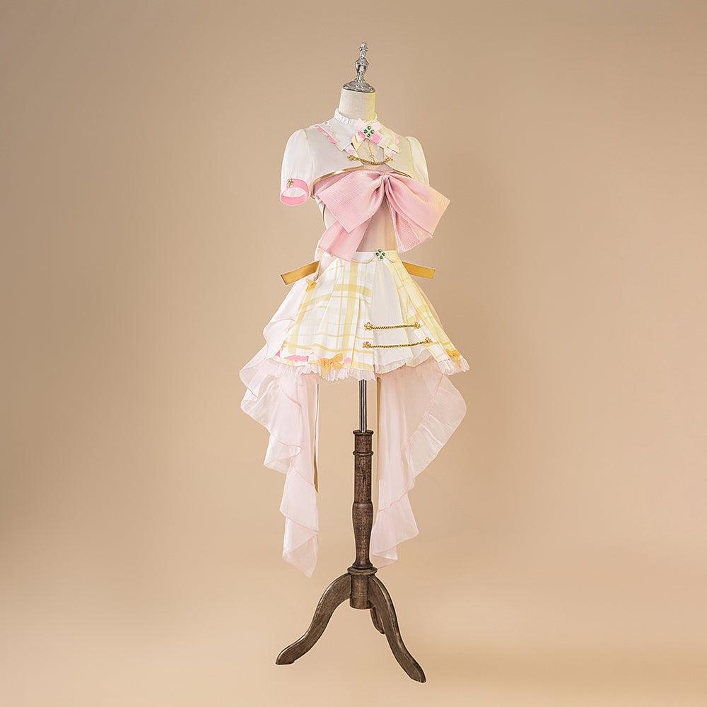 VTuber Ace Taffy Cosplay Costume - Pink Dress Set for Virtual Idol Fans