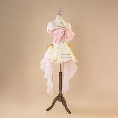 VTuber Ace Taffy Cosplay Costume - Pink Dress Set for Virtual Idol Fans