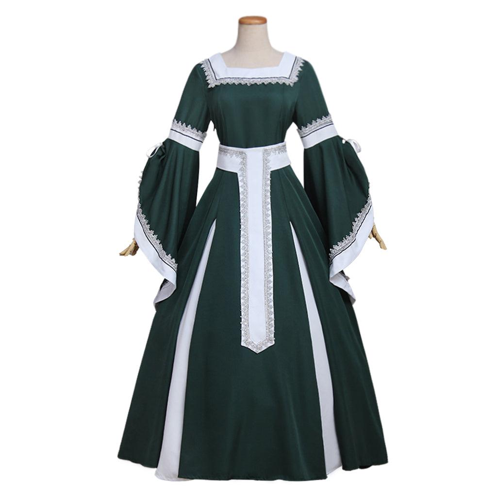 Halloween Costume for Women Cosplay Medieval Palace Princess Green Dress Renaissance Victorian Women Costume Cosplay Clothing