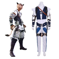 Final Fantasy XIV Miqo'te Male Cosplay Halloween Party Costume Suit