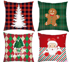 new products Christmas Christmas pillow cover linen printed sofa cushion home pillow