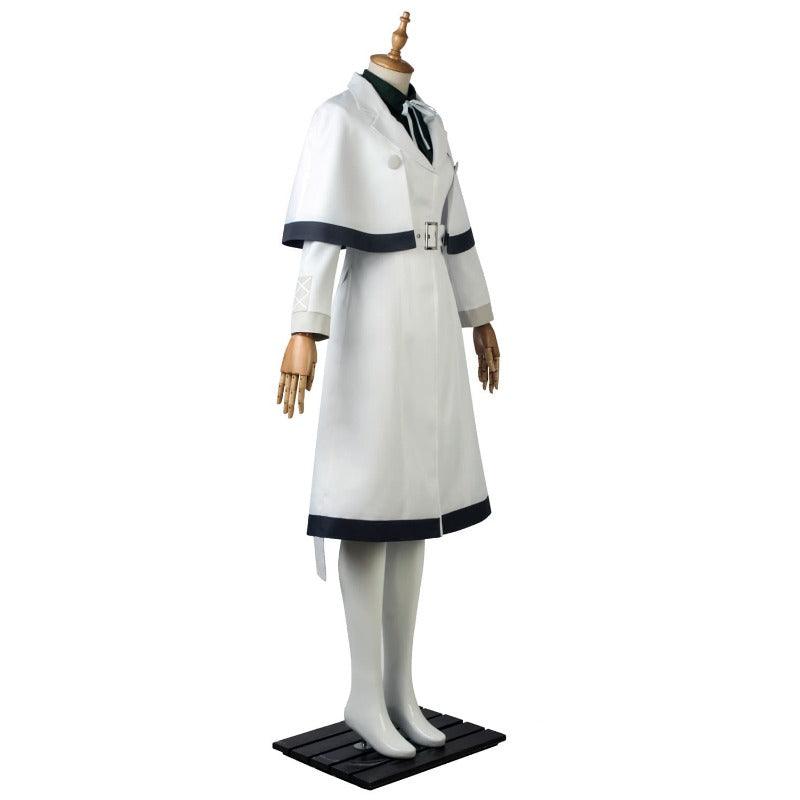 Yonebayashi Saiko Cosplay Costume White Trench Suit & Blue Wig - Tokyo Ghoul Anime Role Play