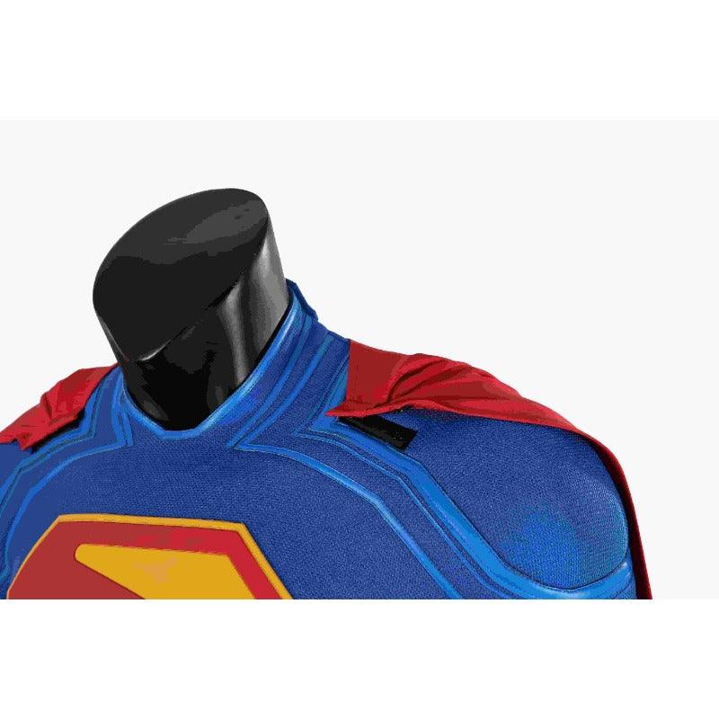 Superhero Legacy Clark Kent Cosplay Costume - Blue Zentai Bodysuit with Red Cape