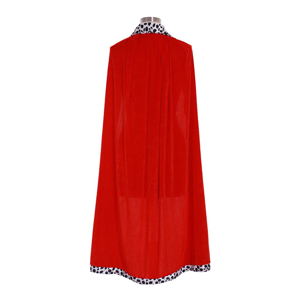 Regal King Red Velvet Cloak Costume for Adults | Perfect for Halloween, Christmas, and Carnival Parties