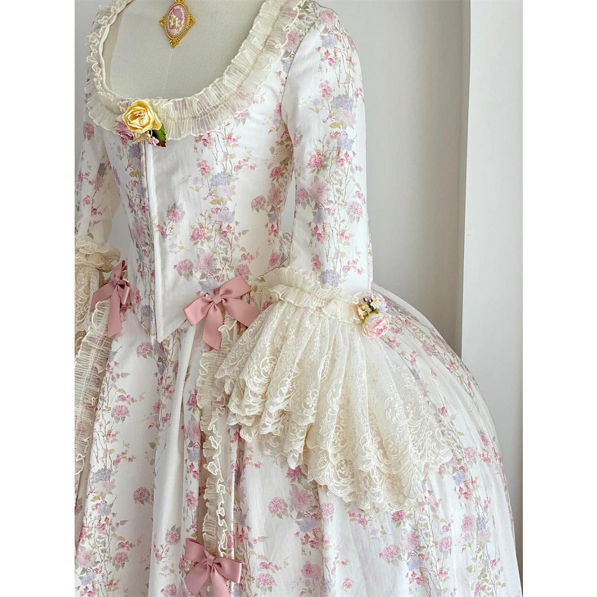 Robe A La Francaise Rococo Dress 18th Century Victorian Lady Royal Court Queen Marie Antoinette Costume Duchess Dress Ball Gown