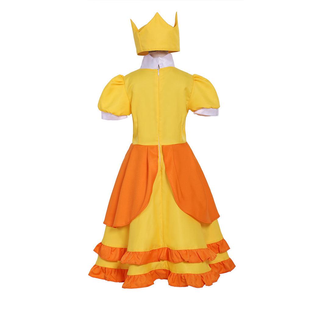 Princess Daisy Cosplay Costume for Girls - Cute Lolita Dress for Parties and Cosplay