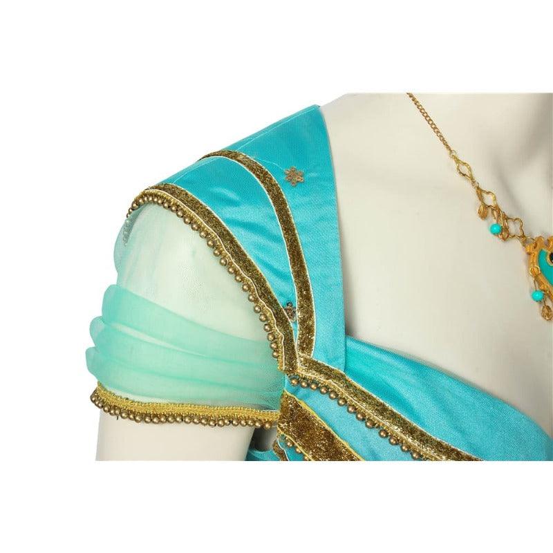 Princess Jasmine Cosplay Costume - Aladdin Inspired Peacock Dress for Adults