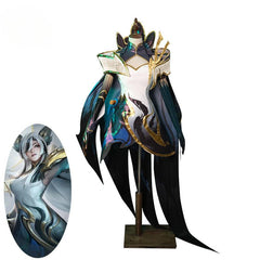 Game LOL Calligraphia Xayah Cosplay Costume LOL Xayah Chinese Style Dress Halloween Women Outfit with Cloak New Skin