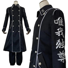 Tokyo Anime Ran Rindo Haitani Cosplay Costume Manji Gang Embroidery Black Coat Pants Belt Halloween Christmas Cos