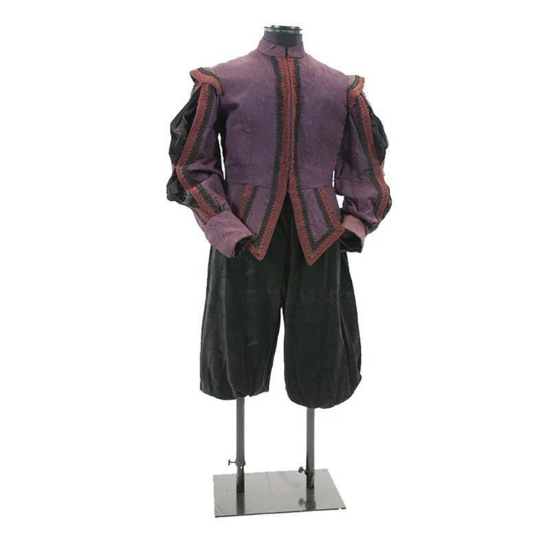 1630s Tudor Renaissance Men's Costume - Elizabethan Uniform Jacket and Pants Set | Medieval Cosplay - Coscosmos