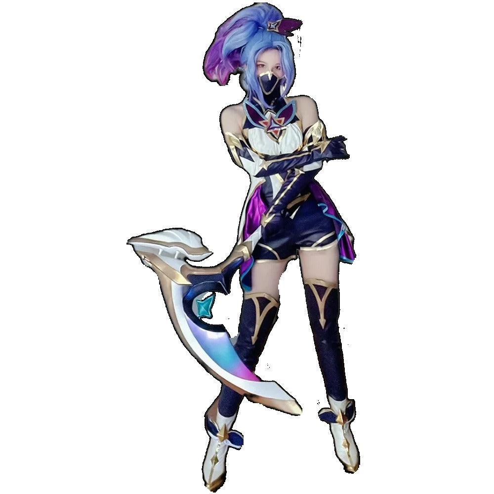 Game LOL Star Guardian Akali Cosplay Costume Women Sexy Set Halloween Christmas Party Outfit