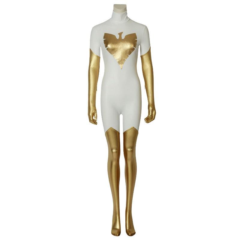 Phoenix X-Men Pearl White Spandex Cosplay Costume for Movie Fans