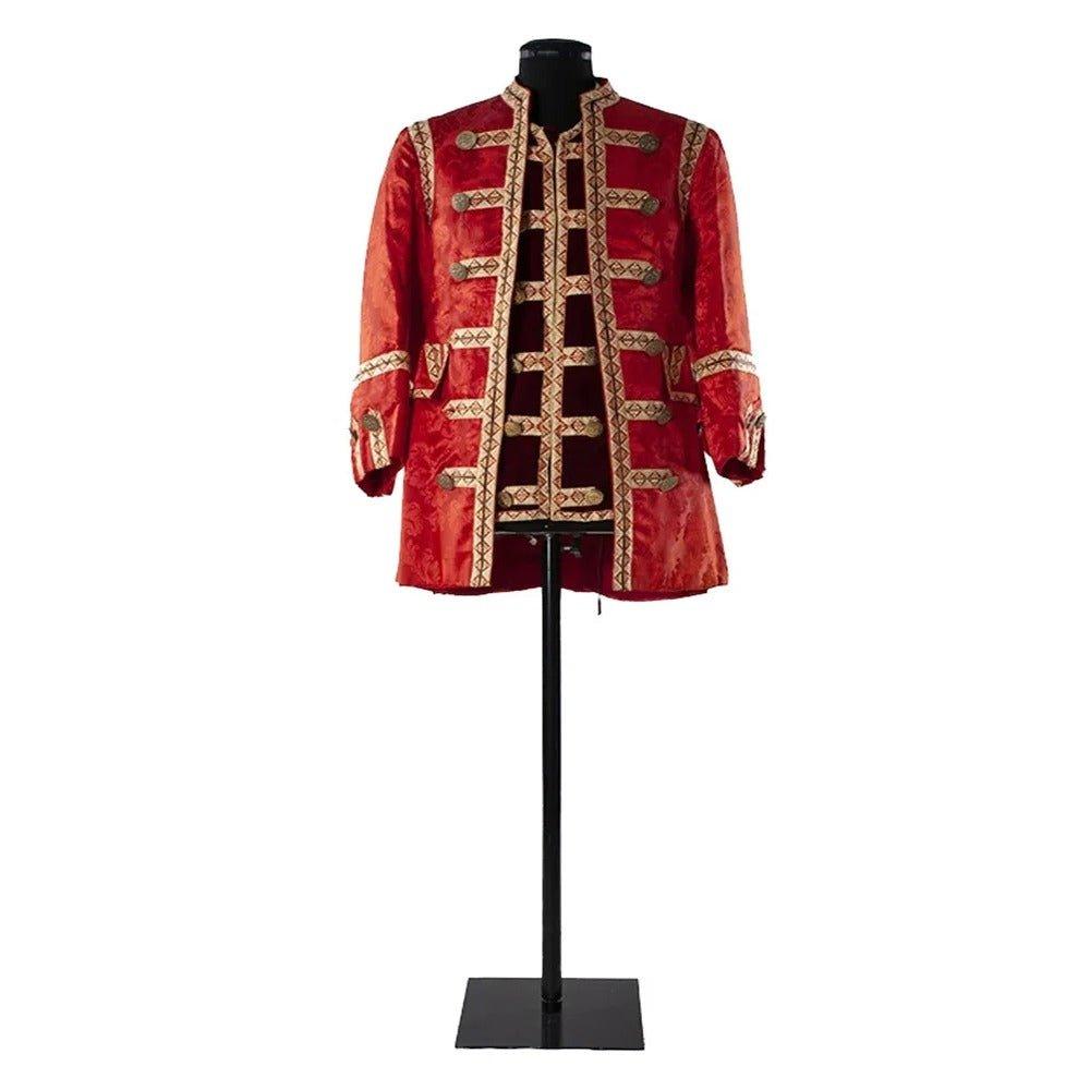 1790s Men's Victorian Tailcoat Red Vest Colonial Rococo Costume | Medieval Wedding Suit by Coscosmos - Coscosmos