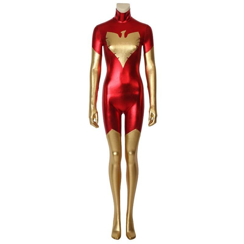 Jean Grey Dark Phoenix Red Spandex Cosplay Costume - X-Men Series