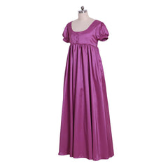 Regency Purple Dress Medieval Renaissance Court Noble Tea Party Gown Women Theatre Stage Performance Costume