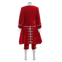 18th Century Aristocrat Costume for Men - Red Velvet Vintage Suit | Coscomos Medieval Series - Coscosmos