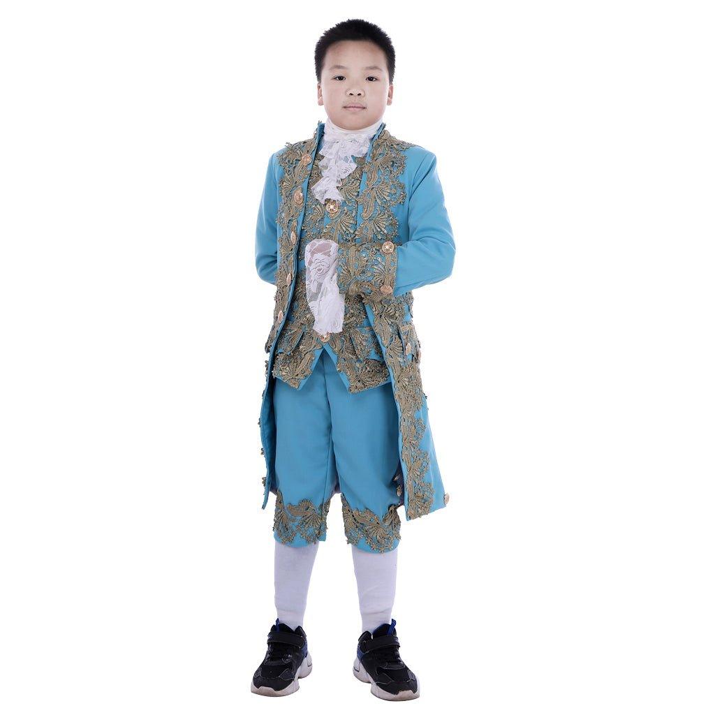 18th Century Colonial Court Costume for Boys - Washington Rococo Blazer Suit - Coscosmos