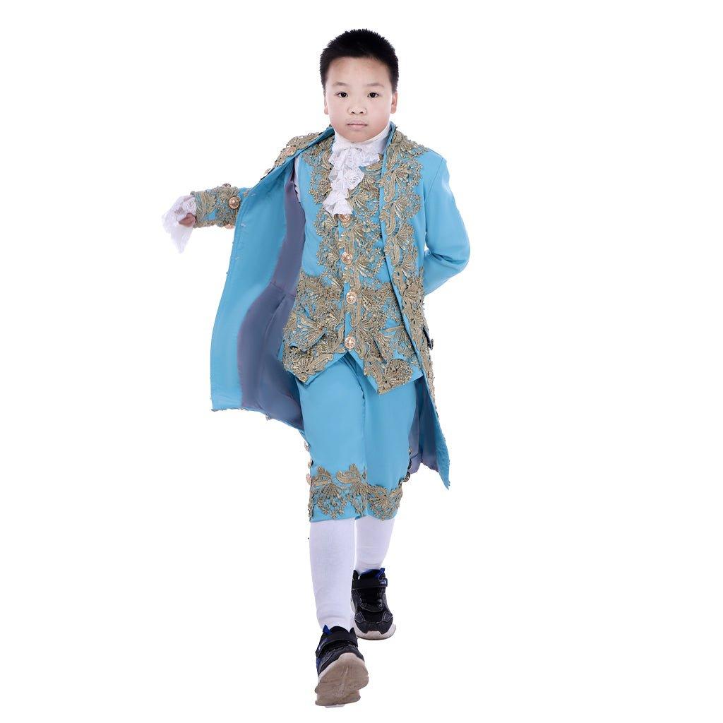 18th Century Colonial Court Costume for Boys - Washington Rococo Blazer Suit - Coscosmos