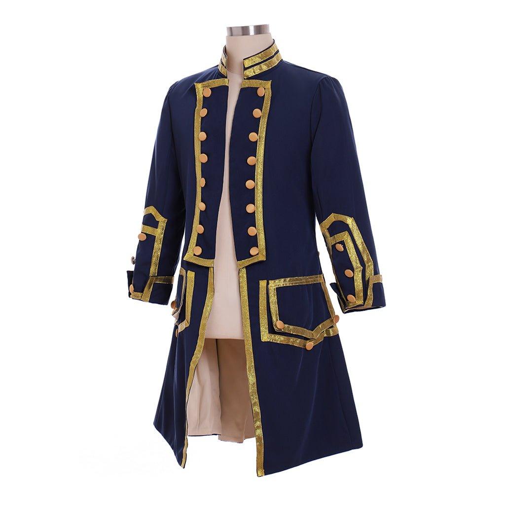 18th Century Men's Colonial Military Uniform Costume - Victorian Regency Tailcoat for Halloween | Coscomos - Coscosmos