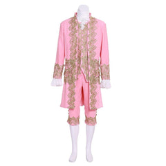 18th Century Men’s Colonial Rococo Suit - Pink Regency Court Outfit - Coscosmos