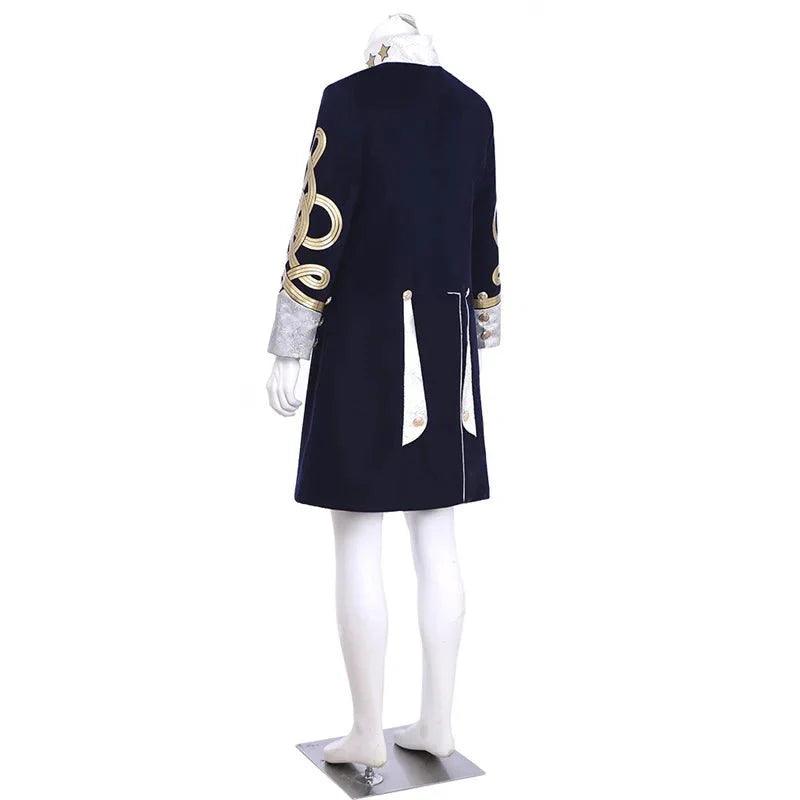 18th Century Men’s Embroidered Retro Jacket - Long Slim Collar Cosplay Coat | Coscosmos Medieval Series - Coscosmos