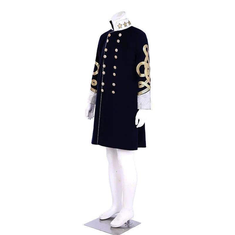 18th Century Men’s Embroidered Retro Jacket - Long Slim Collar Cosplay Coat | Coscosmos Medieval Series - Coscosmos