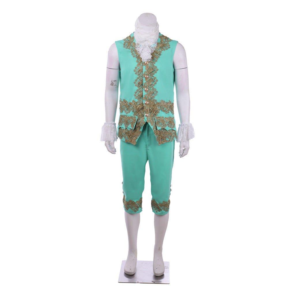 18th Century Rococo Men’s Court Dress - Green Retro Colonial Suit | Coscomos Medieval Series - Coscosmos