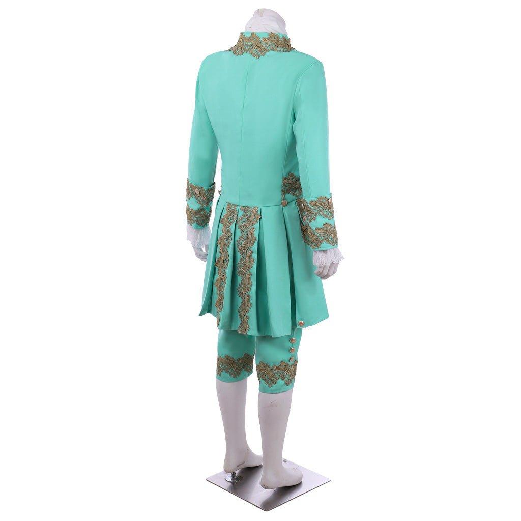 18th Century Rococo Men’s Court Dress - Green Retro Colonial Suit | Coscomos Medieval Series - Coscosmos