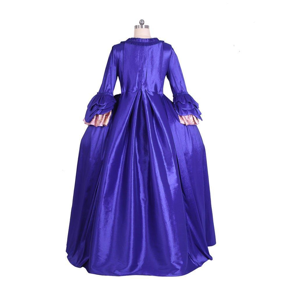 18th Century Rococo Purple Brocade Dress - Embroidered Gown from Coscomos' Medieval Series - Coscosmos