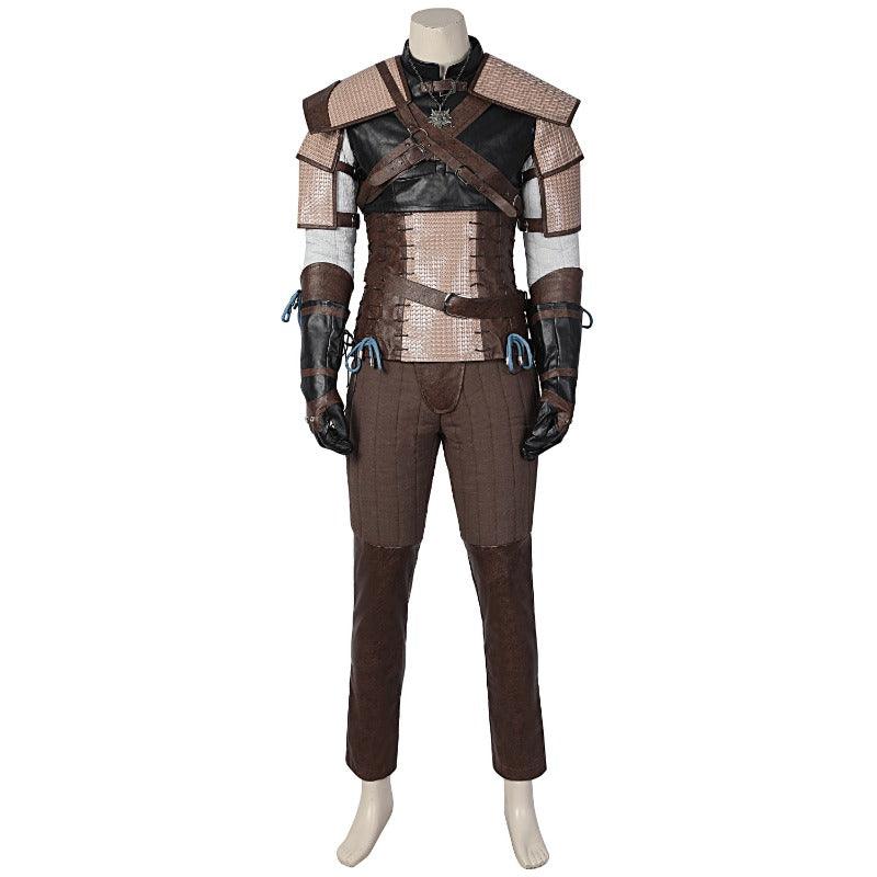 Witcher 3 Geralt of Rivia Cosplay Costume Leather Jacket Wild Hunt Hero Suit for Halloween