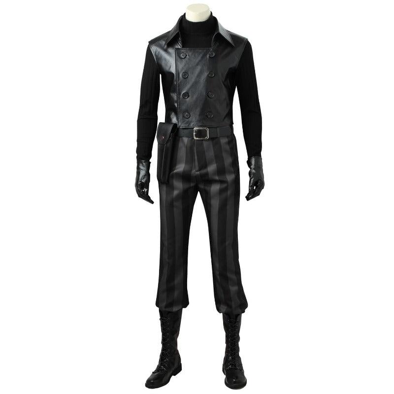 Spiderman Into the Spider-Verse Spider-Man Noir Cosplay Costume with Shoes