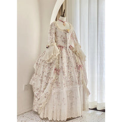 Robe A La Francaise Rococo Dress 18th Century Victorian Lady Royal Court Queen Marie Antoinette Costume Duchess Dress Ball Gown