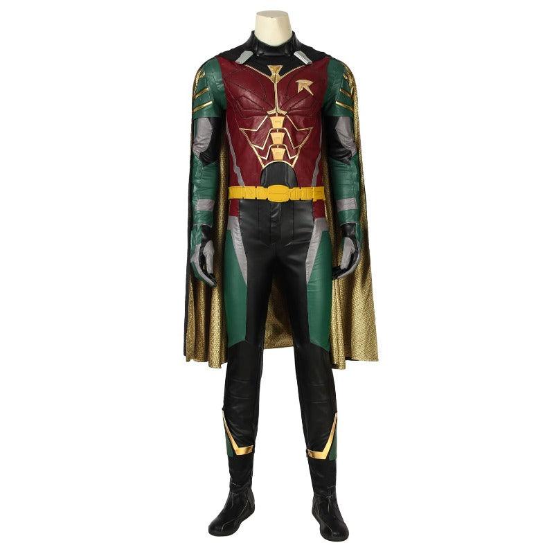 Red Robin Tim Drake Cosplay Costume – Damian Wayne Cape Uniform for Halloween