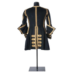 Gothic Steampunk Victorian Frock Coat for Men - Black Pirate Jacket | Custom-Made Medieval Costume by Coscosmos