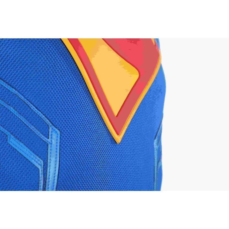 Superhero Legacy Clark Kent Cosplay Costume - Blue Zentai Bodysuit with Red Cape