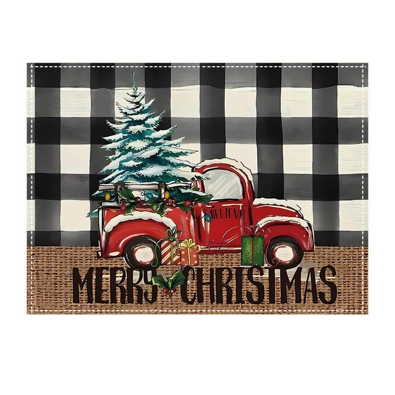 2024 Cross - border New Christmas Placemat Christmas Tree Festive Party Decoration Restaurant Dining Table West Placemat Table Mat Wholesale - Coscosmos