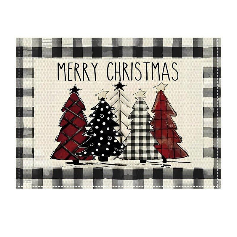 2024 Cross - border New Christmas Placemat Christmas Tree Festive Party Decoration Restaurant Dining Table West Placemat Table Mat Wholesale - Coscosmos