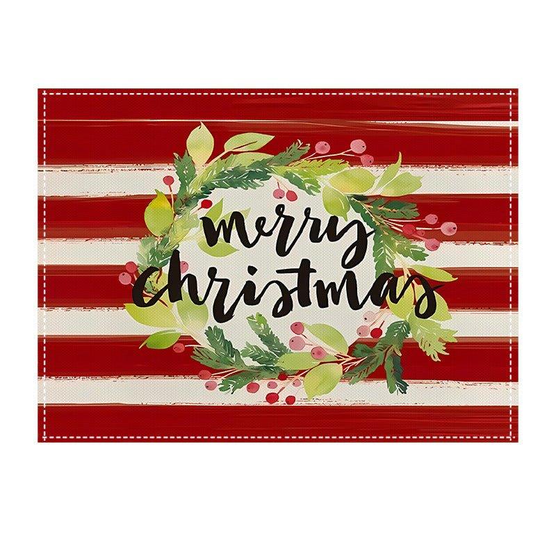 2024 Cross - border New Christmas Placemat Christmas Tree Festive Party Decoration Restaurant Dining Table West Placemat Table Mat Wholesale - Coscosmos