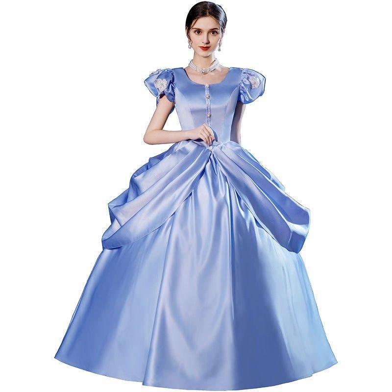 2024 Ice Blue Princess Gown: Enchanted Ice Queen Elegance for Fairy Tale Events - Coscosmos