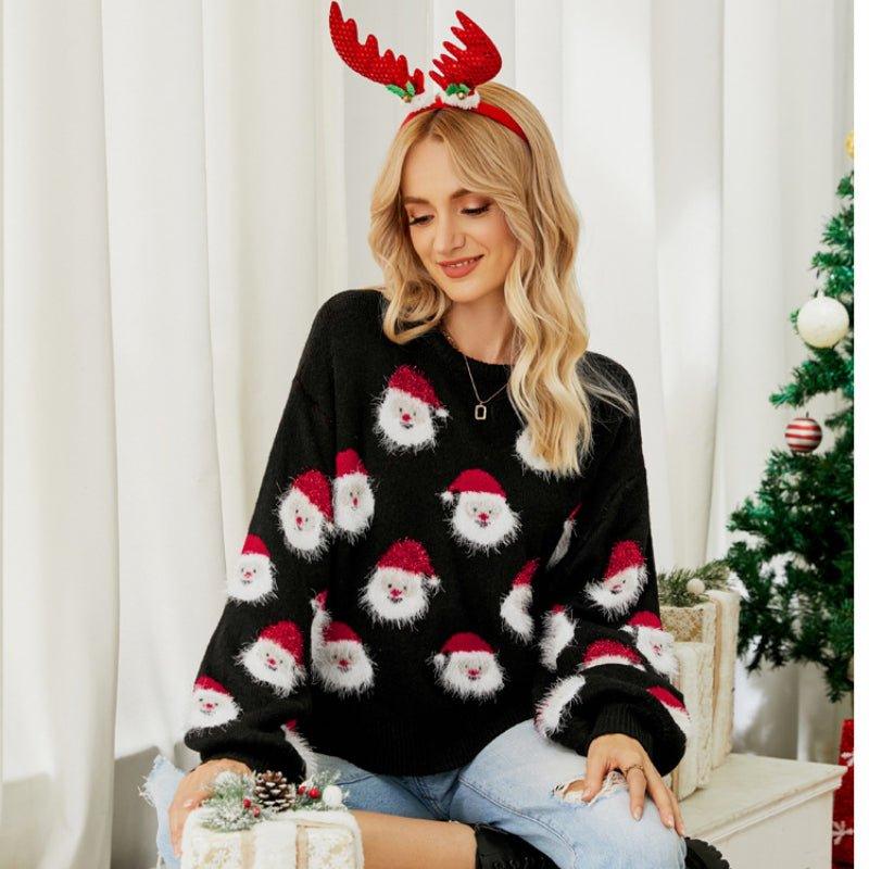 2024 Women's Christmas Knit Sweater | Santa Claus Pullover | Cozy Winter Fashion - Coscosmos