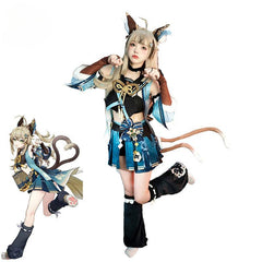 Kirara Cosplay Costume Game Genshin Impact Kirara Cat Style Uniform Costume Halloween Women Cosplay Costume Full Set