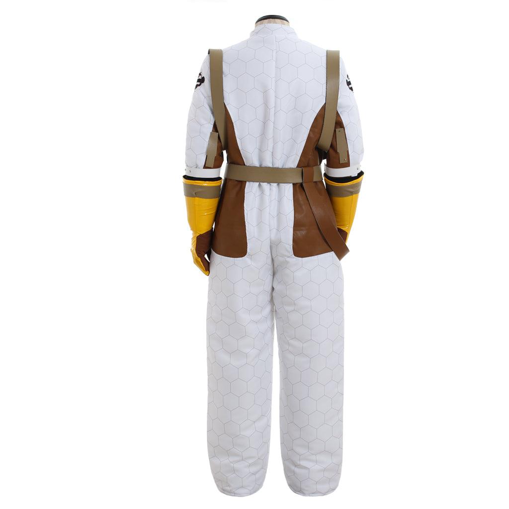 Mei Cosplay Climatologist Costume Women’s Fancy White Jumpsuit Full Set Outfit