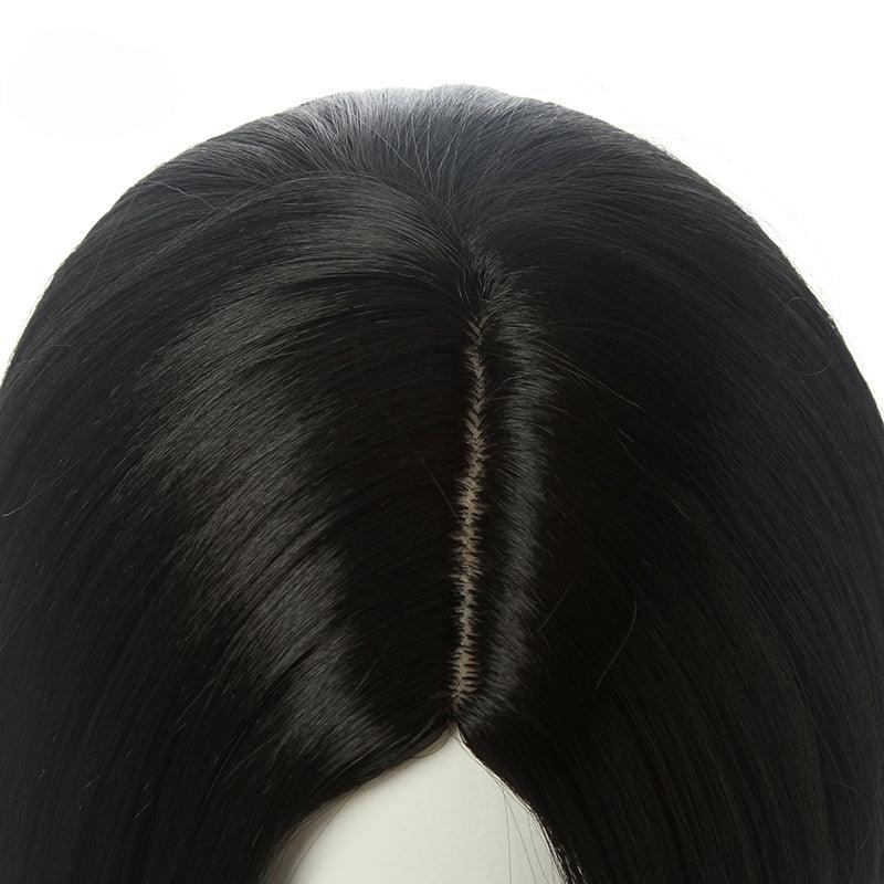 Game Valorant Viper Cosplay Wigs 35cm Short Black Wig Halloween Heat Resistant Synthetic Hair