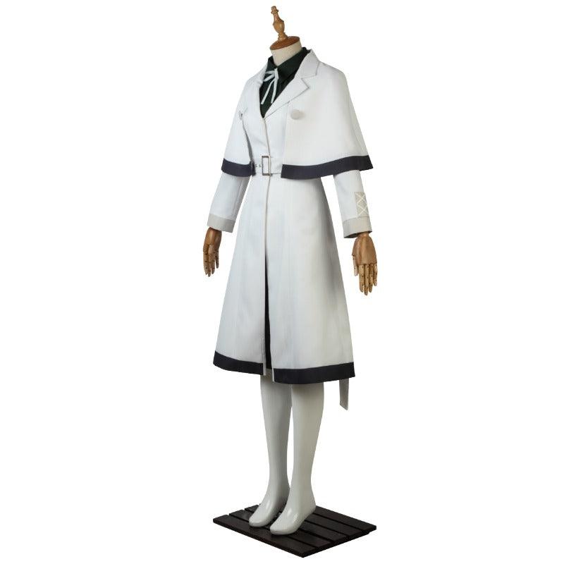 Yonebayashi Saiko Cosplay Costume White Trench Suit & Blue Wig - Tokyo Ghoul Anime Role Play