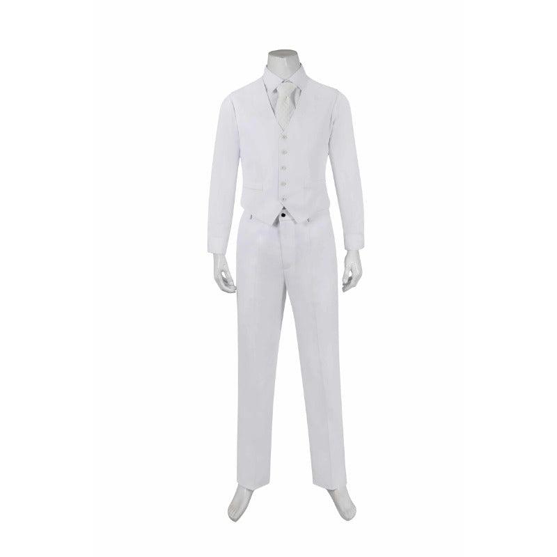 Joker 2 Arthur Fleck White Cosplay Costume Full Set - Suit, Shirt, Vest, Pants, Tie