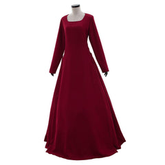 Ladies Gothic Victorian Red Dress | Renaissance Victorian Elegant Prom Dress for Halloween Party